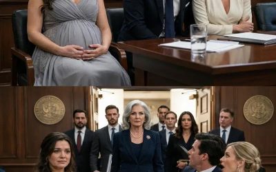 At the divorce hearing, I’m eight months pregnant—hands on my belly, trying to breathe through the whispers. My husband smirks and leans in, voice like a k:nife: “Let’s see how you’ll survive without me.”