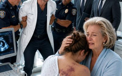 At the VIP clinic, I saw dark marks across my pregnant daughter’s back. She trembled and whispered, “Mom, he runs this hospital. If I leave, he’ll make sure my C-section goes wrong.” I stayed silent, helped her into the gown, and said, “Let’s hear the baby’s heartbeat.” While she lay on the table, I began taking down his empire.
