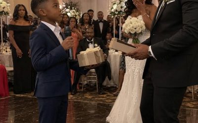 My ex-husband cheated on me, left me and our son, and still invited us to his wedding. During his speech, he laughed and said, “Leaving that trash was the best decision of my life!” The crowd burst into laughter. Then my son calmly took the microphone. “I brought a special gift for you, Dad,” he said, handing him a box. When my ex opened it, his scream silenced the entire room.